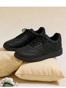 Vintage Grey Women's Training Shoes 2026 New Spring Commute Versatile Style Sports Casual Sneakers - Pure Black - View 2