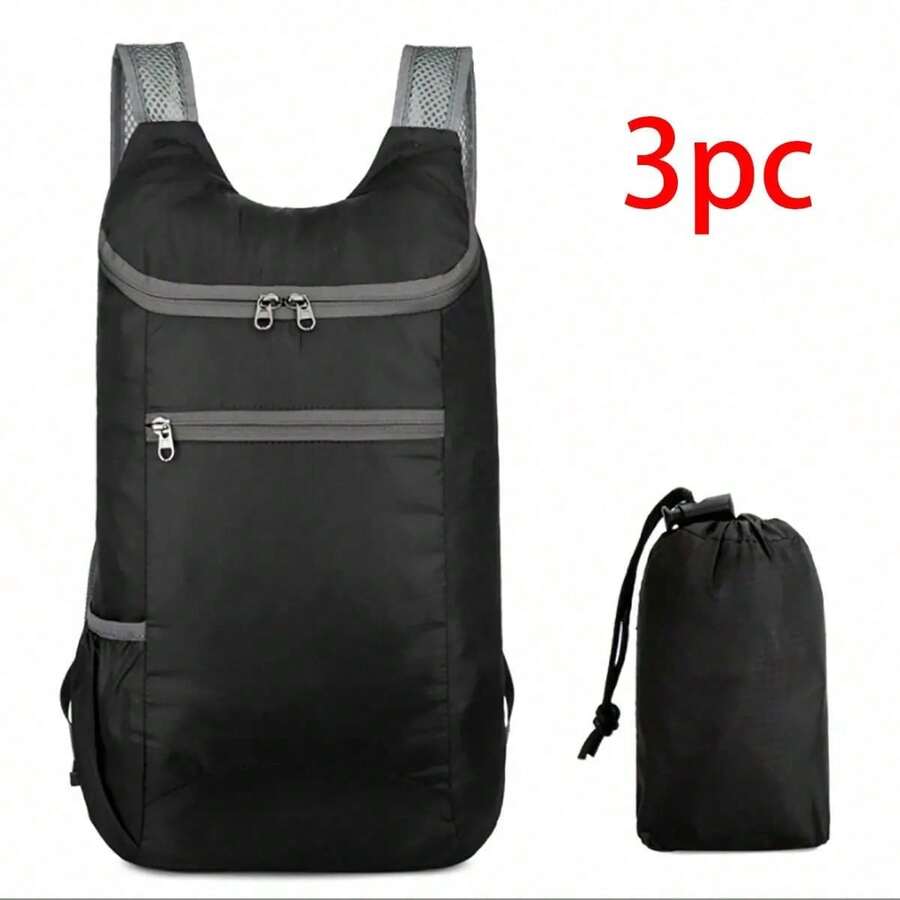 Weekend Travel Bag, Lightweight Foldable Backpack, Waterproof, Tear-Resistant, Large Capacity Travel Business Backpack, Sports, 1. G0UW - Silver - View 1