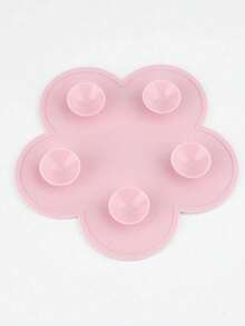 2pcs Silicone Brush Cleaning Pads, Flower Shaped, Makeup Brush Cleaner With Suction Cup, Portable Cleaning Tool, Suitable As Valentine's Day, Birthday, Party Gift - A - View 2