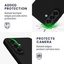 For Galaxy A56 5G Case, With Camera Protection, Slim Shockproof Flexible Black Matt Soft Silicone Protective Phone Case Cover - Black - View 4