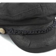 The Hat Depot - Gorro unisex de algodón estilo yate para vela, pescador griego - Negro - - Ver 4