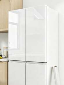 1 Roll Glossy White Thickened PVC Peel And Stick Contact Paper, Waterproof Removable Heat-Resistant Self-Adhesive Wallpaper For Refrigerator Refurbishment And Color Change, Suitable For Dishwasher And Oven - Multicolor - View 3