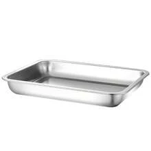 Set Of 5 Stainless Steel Trays Or Inserts, 36x27x4.8cm. Ideal For Buffets. Can Also Be Used For Baking Food. - View 4