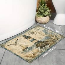 1/2pcs Ocean Style Kitchen Floor Mat, Polyester Absorbent Mat, Kitchen Floor Mat, Door Mat, Suitable For Kitchen, Living Room, Entrance, Balcony, Home Decor, Holiday Gift, Bedroom Mat, Foot Mat, Pet Mat, Bathroom Decor, Room Decor, Kitchen Decor - Multicolor - View 7