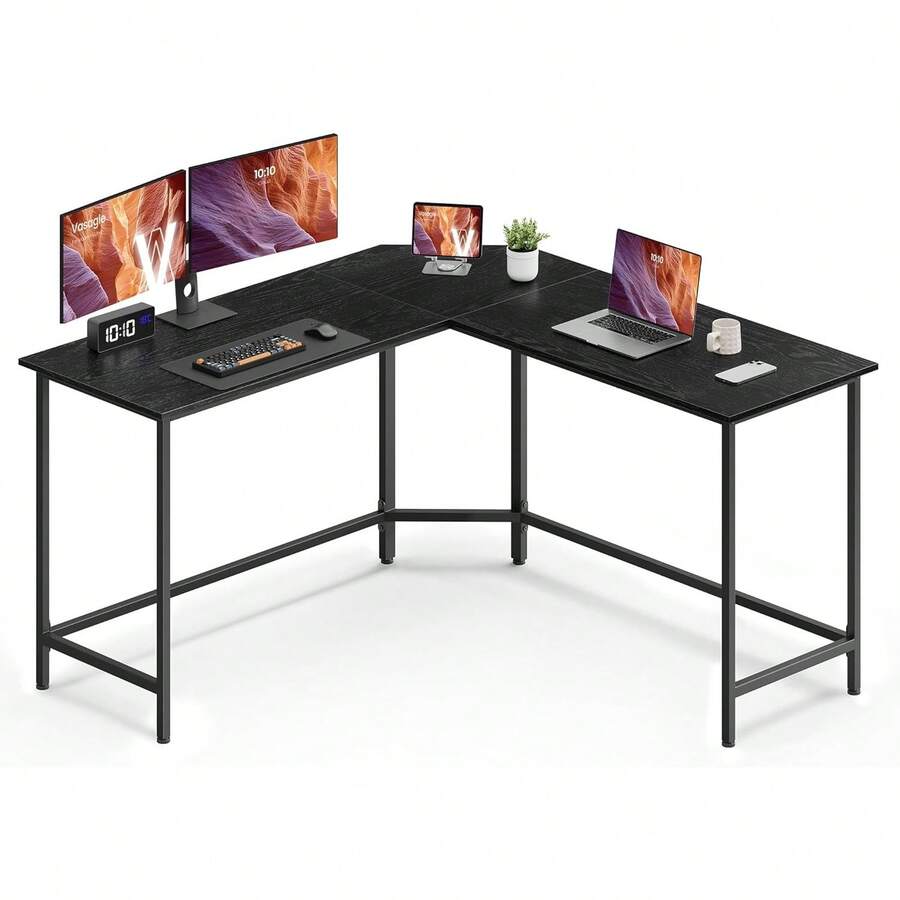 VASAGLE Escritorio en L para Computadora, Mesa de Esquina Escuadra para Oficina, Trabajo, Juegos y Estudio, con Gestión de Cables, MLWD073B56 - Grecia - Ver 1