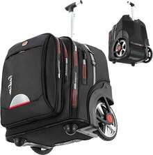 Mochila Con Ruedas Para Adultos, Mochila De Ruedas Grandes, Negra, 22 Pulgadas, Impermeable, Espacio de Gran Capacidad de 55 L - 1 - Ver 8