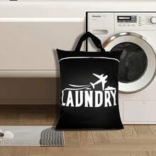 1pc Large Travel Laundry Bag With Handle, Suitable For Dirty Clothes Washing, Wet & Dry Swimwear Bag, Gym Training Bag, College Dorm Use - Multicolor - View 5
