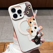 [24h Versand aus DE/FR/ES] Apple 17 16 15 Promax 23 24 25 26 Ultra Galaxy transparente und weiche Handyhülle für iPhone 14/13/12, süßes Cartoon-Katzen-Design, vollständiger Stoßschutz, minimalistischer Damenstil, Schutzhülle für iPhone. Süße Handyhülle, ideales Geschenk für Freunde, Feiertagsgeschenk - 1 Stück - Übersicht 6