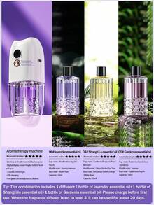Diffuser Minyak Esensial Otomatis Cerdas untuk Rumah, Mesin Aromaterapi Semprotan Berwaktu untuk Hotel, Mesin Aromaterapi Senyap untuk Kamar Tidur, Pembersih Udara Elektrik Penghilang Bau Kamar Mandi, Dapat Diisi Ulang dengan Lampu Suasana Berwarna. - multi-rasa - View 31