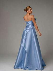 Elegant, Conservative Strapless Princess Dress For Weddings Or Graduation Parties. - Frozen - View 2