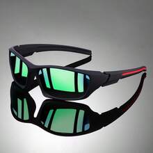 1/Multi-Pair Unisex Full Frame Sports Eyeglasses, Colorful Reflective Lenses UV Protection, All-Season Windproof Sun Protection, Cycling Hiking Driving Beach Travel Outdoor Versatile Eyeglasses - Multicolor - View 9