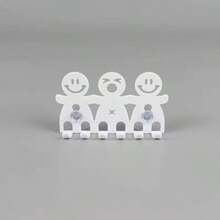1 Wall Mounted Toothbrush Holder With Suction Cup - Cute Cartoon Smile Design, PVC, 5 Toothbrush Storage Boxes That Save Space Without Drilling, Colorful Bathroom Accessories, Toothbrush And Toothpaste Racks,Bathroom Storage - Multicolor - View 6