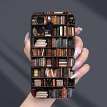 Vintage Bookshelf Style Phone Case For IPhone 16 Pro Max/15/14/13/12/11 - Protective Phone Case With Botanical Library Design, Scratch And Shock Resistant, Gift For Book Lovers - 樣式 1 - 查看 7
