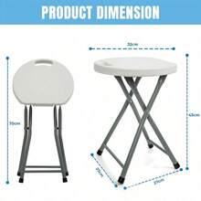 White Folding Stools - Portable And Durable Plastic Foldable Stools For Camping, Kitchen, Desk, Or Outdoor Use, Lightweight Fold Up Stool For Indoor/Outdoor Events And Everyday Seating - 2 Stools - View 4