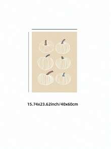 1pc Frameless Halloween Minimalist Pumpkin Line Art Print Fall Wall Decor Thanksgiving Poster Aesthetic Apartment Living Room Bedroom Back To School Funky Posters Dorm Essentials - Frameless - View 13
