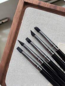 5-Piece Nail Art Pen Set - Featuring Silicone Tips, White Carving & Drawing Pens, And Tools For Nail Relief, 3D Nail Art, And DIY Designs; Includes Dotting Pens And Brushes - Professional Nail Art Tools & Accessories - Multicolor - View 1