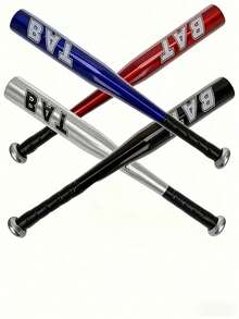 Aluminum Alloy Baseball Bat, Lightweight Non-slip Metal Softball Bat, Outdoor Training & Self-defense Gear for Youth, Adults, Beginner Players - لون عشوائي - مشاهدة 2