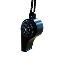 1pc 3-In-1 Emergency Survival Whistle With Compass And Thermometer - Perfect For Camping, Hiking, Outdoor Adventures, Referees And Cheerleaders, Rope Emergency Whistle, Plastic Whistle, Produces Clear And Loud Sound, Very Suitable For Teachers, Lifeguards, Outdoor Fishing, Camping, Hiking, Hunting, Rescue, Party Gifts, Referees And Official Use In Football And Basketball Games - Multicolor - View 3