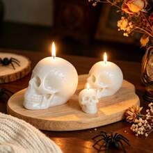 3pcs Skull Silicone Mold, Halloween Skull Shaped Aromatherapy Candle Mold, Perfect For Holiday Atmosphere Decoration Making, Suitable For Handmade Crafts - Skull Mold - View 5