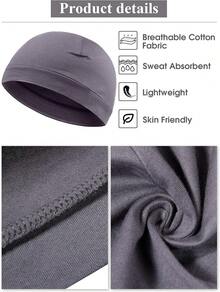 Syhood - Gorros de algodón para hombre, 6 piezas, gorras de cráneo, gorros de dormir, multifuncionales, para hombres y mujeres - Colores vintage - Ver 3