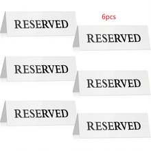 Acrylic Reserved Table Signs And Table Cards With Reserved Coordinates, Suitable For Restaurant, Birthday Party And Event Guest Reservation Coordinates (White Background Black Text) - View 11