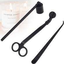 3 Buah atau 1 Set Alat Pemadam Sumbu Lilin Stainless Steel Hitam, Set Alat Penutup Lilin Stainless Steel, Pemangkas Sumbu Lilin, Alat Penutup Pemadam Lilin, Pencelup Sumbu Lilin, Untuk Pecinta Lilin, Set Aksesori Lilin untuk Penggunaan Sehari-hari - beraneka warna - View 3
