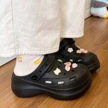 Summer Student Soft & Cute Platform Clogs Shoes, EVA Outdoor Wear, Campus Versatile Casual Lightweight Comfortable - Black - View 4
