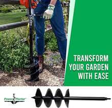 Power Planter Auger Drill Bit Extension 7" X 28" With 1_2" Non-Slip Hex Drive U2014 Garden Auger For Planting Gallon Potted Plants And Post Holes U2014 Garden Digging Tool For Dirt, Sand, Soil &Amp; Clay - White - View 2