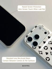 GIIPPA 1pc Poker Print Pattern Design, Phone 17 Pro Max Phone Case, Compatible With Phone 16 Pro Max, 15 Pro Max, 14 Pro Max, Korean-Style High-End Fashionable And Fun Phone Case, Compatible With 11/12/13/14/15/16 Pro Max Plus, Elegant Design Suitable For Men And Women, Perfect Gift For Girlfriend On Christmas, Valentine's Day, Easter, Wedding Season And Birthday! - Multicolor - View 6