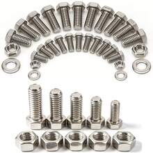 300pcs Stainless Steel Hex Head Bolt Kit With Nuts, Washers, And Spring Washers - DIN933 8.8 Grade, M3 Full Thread, A2/A4 Marine Grade, Metric Coarse Thread, For Machinery (Note: M3 Small Bolts) - A - View 7