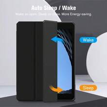 Funda para tableta smart autoapagado slim magnética híbrida - Negro - Ver 6