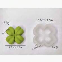 1pc Lucky Four-Leaf Clover, Cherry Blossom, Plum Blossom, Persian Flower Plaster Candle Silicone Mold - White - View 10