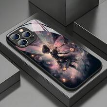 スマホケース：スターライトファントムバタフライ Apple強化するガラス作る 新型ファッショナブルなスマホケース  17 Air、 17、16、15、14、13、12、 16、15、14、13、12 Plus、 17、16、15、14、13、12 Pro、 17、16、15、14、13、12 Pro Max、 11を使う - ブラック - チェックする 1