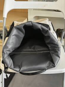 Solid Color Women's Functional Backpack Suitable For Daily Commute And Travel, Solid Color Women's Minimalist Daily Functional Backpack, Solid Color Women's Functional Backpack, Women's Minimalist Sporty Black Backpack - Black - View 3