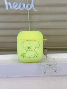 Line Animal Elephant Design Protective Case Compatible With Apple 4/Pro 3/Pro 2/3/1/2 Wireless Bluetooth Earphones - Yellow - View 10