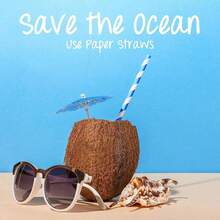 25/50pcs Paper Straws - Striped Straws, Non-Wetting Paper Straws, Suitable For Daily Drinking And Crafting, Also Applicable For Birthday Parties, Weddings, Theme Parties And Other Occasions - A - View 6