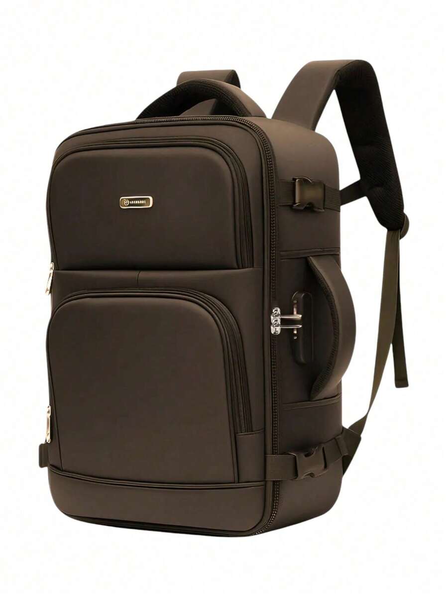 Multifunctional Travel Backpack, Waterproof, With Different Compartments, For School Or Travel - Apricot - View 1