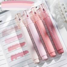 4 pezzi di penne gel fluorescenti dal tocco morbido in colore rosa Morandi, inchiostro a base d'acqua, punta tonda, adatte per forniture per ufficio, scrittura, correzione, quaderni, schizzi, ritorno a scuola - Confezione da 4 - Visualizzare 6