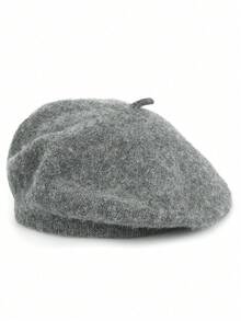1pc Unisex Retro Solid Color Beret Hat, Suitable For Spring And Autumn, French Vintage Wool Felt Hat, Multiple Colors Available, Fashionable Minimalist Artist Style Hat, Classic Design, Summer, Beach - Multicolor - View 29