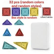 Magnetic Building Blocks Set With Colorful Windows – Educational Puzzle Toy For Boys And Girls, Perfect Gift For Children's Birthday And Halloween (Colors/Styles May Vary) - Multicolor - View 11
