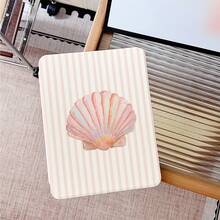 1 pieza Funda protectora para tableta con estampado de estrella de mar a rayas rosas, rotación 360°, compatible con iPad 11/A16/10th/Air4/5/6/Pro 12.9/2024/2025/2020/2021/2022/2023/10.2/10.9, compatible con Galaxy Tab A8/A9 Plus/S6 Lite/S7/S9FE PLUS, compatible con Xiaomi, perfecto para trabajo, viajes y uso doméstico, compatible con Oppo Pad, Matepad, Pad, Honor Pad, Xiaoxin Pad - Multicolor - Ver 3