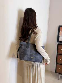 Vintage Commuter Large Capacity Underarm Bag For Women 2026 New Fashion Shoulder Bag Minimalist Personalized Handheld Tote Bag - Black - View 3