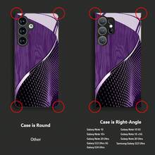Funda para teléfono - Funda de vidrio templado negro en morado dorado para varios modelos de  Galaxy, incluyendo S24, S23, S22, S21, S20 y la serie A. - Negro - Ver 5
