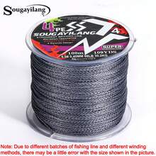 SOUGAYILANG Dây câu bện PE 4 sợi chất lượng cao - Độ bền cao, chống mài mòn, bền bỉ - Có các chiều dài 120 yard, 360 yard và 600 yard. - Xám - Xem 15