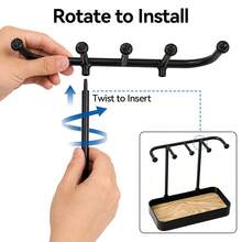 Kotak Penyimpanan Perhiasan Dapat Menyimpan Banyak Perhiasan, Terbuat dari Bahan Plastik Poles yang Tahan Lama, Desain Kait Multifungsi, Cocok untuk Kalung, Anting, Cincin, dan Gelang - Kotak penyimpanan perhiasan - View 10