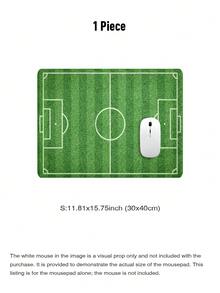 1pc World Cup Theme Green Football Turf, Football Field Large Game Mouse Pad, Office, School, Home Simple Multi-Functional Desk Pad, Waterproof, Anti-Slip, Dirt-Resistant, Extra Large Gaming Office Desk Pad, Computer Keyboard Pad, Desk Pad, Solid Color, Dormitory Desktop Pad, Dirt-Resistant And Easy To Clean - Rectangle - View 9