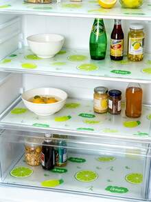 4pcs High-Quality Thickened Refrigerator Mats, Washable And Reusable, EVA Material, Innovative Pattern, Suitable For Refrigerator And Kitchen Decor, Kitchen Essentials, Kitchen Tools, Kitchen Supplies, Kitchen Accessories, Summer - Multicolor - View 4