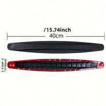 2pcs Car Bumper Guard Covers - Durable Plastic & Rubber Front And Rear Bumper Corner Protectors, Vehicle Scratch Protection | Carbon Fiber Appearance | Rubber Protection - A - View 2