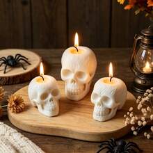 3pcs Skull Silicone Mold, Halloween Skull Shaped Aromatherapy Candle Mold, Perfect For Holiday Atmosphere Decoration Making, Suitable For Handmade Crafts - Skull Mold - View 4