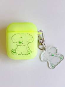 Line Animal Elephant Design Protective Case Compatible With Apple 4/Pro 3/Pro 2/3/1/2 Wireless Bluetooth Earphones - Yellow - View 7